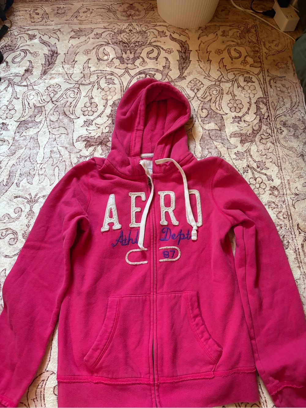 Y2K Aeropostale Pink AERO 87 Full Zip Hoodie